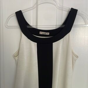 Black and White sleeveless dress